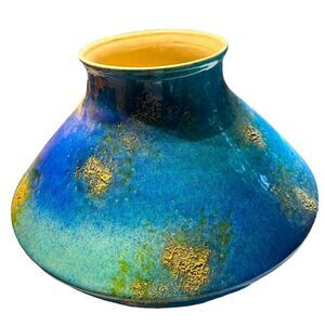 Royal Haeger Helmut Bruchmann Vase 1966 Blue Lava Glaze Mid Century Modern